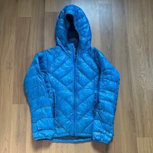 Women's Outdoor Research Blue Goose Down Lightweight Hooded Filament Jacket XS